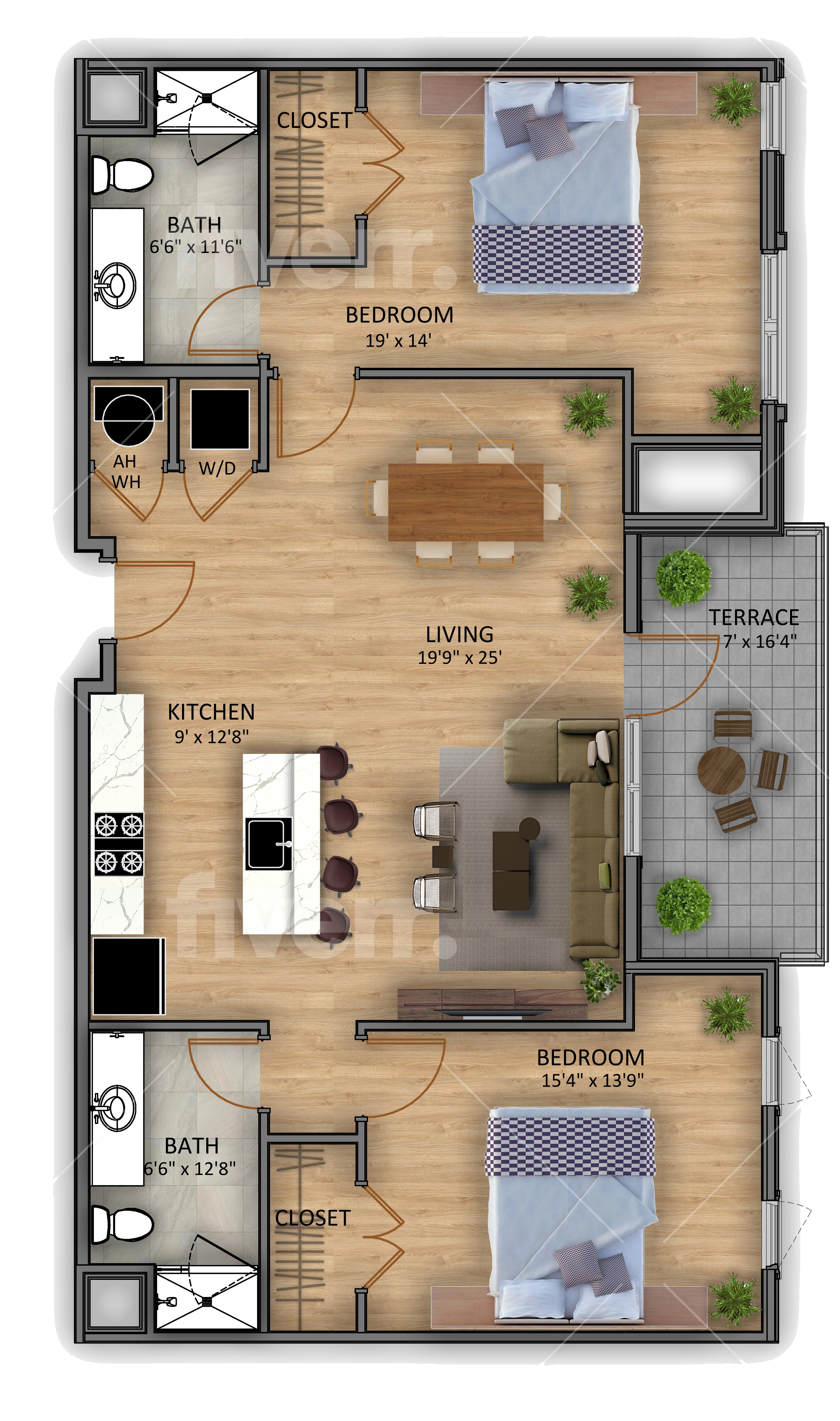 2-Bedroom Floorplan A