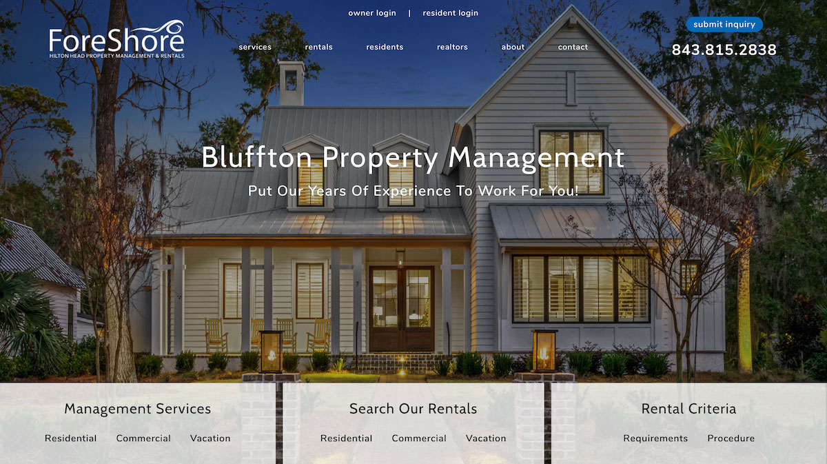 Bluffton Property Management, Bluffton Property Managers, Bluffton
